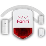 Fonri Kablosuz Akıllı Alarm Güvenlik Sistemi Seti 105 Db Dış Ortam Sireni ile Akıllı Kontrol