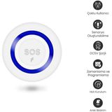 Fonri Wi-Fi Akıllı Kablosuz Sos Panic Butonu, 2 Yıl Garantili, Google Asistan ve Tuya Destekli, Wifi, Çoklu Bildirim KR-WE571