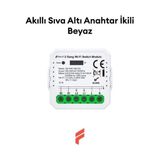 Fonri Wifi Akıllı Sıva Altı Çiftli Kontrol Rölesi QS-WIFI-SEC02 - 1 Adet
