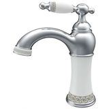 Fontana FM-1411 Krom-Beyaz Lavabo Bataryası