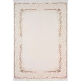 Fontana Ft001w Krem Bej Akrilik Halı Klasik Desen Pamuk Taban Tozu Az Salon Oturma Odası Halısı 120 X 180 Krem-Bej