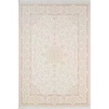 Fontana Ft002w Krem Bej Akrilik Halı Klasik Desen Pamuk Taban Tozu Az Salon Oturma Odası Halısı 100 X 200 Krem-Bej