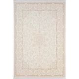 Fontana Ft002w Krem Bej Akrilik Halı Klasik Desen Pamuk Taban Tozu Az Salon Oturma Odası Halısı 80 X 300 Krem-Bej