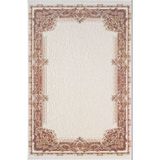 Fontana Ft003p Krem Kahve Akrilik Halı Klasik Desen Pamuk Taban Tozu Az Salon Oturma Odası Halısı 240 X 340 Krem-Kahve