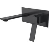 Fontana - Mat Siyah Ankastre Lavabo Bataryası Seti (Sıvaaltı Dahil) Outlet - FJ-A3005-