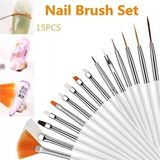 Fontenay 15'Li Tırnak Nail Art Desen Tırnak Süsleme Ve Boyama Fırça Seti