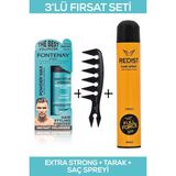 Fontenay 3 Parça Saç Şekillendirici Set: Toz Wax 20g, Şekil Tarağı ve 400ml Saç Spreyi ile Etkili Sonuç