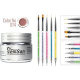 Fontenay Ellisan Protez Tırnak Jeli Builder Gel 56 gr + Tırnak Süsleme Desen Fırçası Seti No:2181