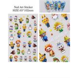 Fontenay Labubu Tırnak Sticker Protez Tırnak Kalıcı Oje Süsleme, Nail Art Sticker 5D452