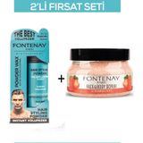 Fontenay Pudra Toz Wax Mavi 20GR + Face And Body Peeling Scrub Yüz Maskesi Çilek 350ML 2'li Set