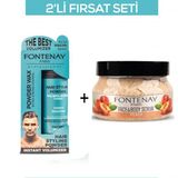 Fontenay Pudra Toz Wax Mavi 20gr + Face And Body Peeling Scrub Yüz Maskesi Şeftali 350ml 2'li Set