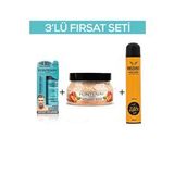 Fontenay Pudra Toz Wax Mavi 20GR + Face And Body Scrub Şeftali 350ML +Saç Spreyi 400ML 2 3'lü Set