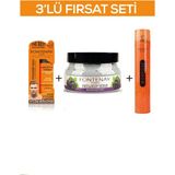 Fontenay Pudra Toz Wax Turuncu 20 gr + Face And Body Scrub Böğürtlen 350 ml + Saç Spreyi 400 ml 3'lü Set