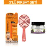 Fontenay Pudra Toz Wax Turuncu 20gr+ 3 Boyutlu Saç Fırçası+faceandbody Scrub Böğürtlen 350ml 3'lüset