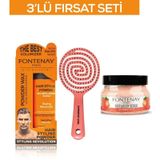 Fontenay Pudra Toz Wax Turuncu 20gr+ 3 Boyutlu Saç Fırçası+faceandbody Scrub Çilekli 350ml 3'lüset