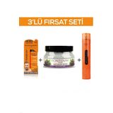 Fontenay Pudra Toz Wax Turuncu 20gr + Face And Body Scrub Böğürtlen 350ml +Saç Spreyi 400ml 3'Lü Set