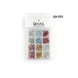 Fontenay Renkli Tırnak Taşı Seti 12'Li Nail Art Süsleme Parlak Kristal Boncuk Seti