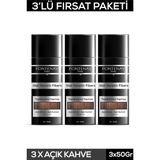 Fontenay Saç Dolgunlaştırıcı Keratin Fibers Açık Kahve Topik Saç Tozu 50Gr X3 Renkli