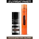 Fontenay Saç Dolgunlaştırıcı Keratin Fibers Orta Kahve Topik Saç Tozu 50GR + Saç Spreyi 2'li Set 2