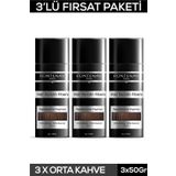 Fontenay Saç Dolgunlaştırıcı Keratin Fibers Orta Kahve Topik Saç Tozu 50gr X3