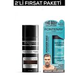 Fontenay Saç Dolgunlaştırıcı Keratinfibers Koyu Kahve Topik Saç Tozu 50GR+MATT Effect Toz Wax 2'li Set