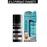 Fontenay Saç Dolgunlaştırıcı Keratinfibers Orta Kahve Topik Saç Tozu 50GR+MATT Effect Toz Wax 2'li Set