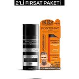 Fontenay Saç Dolgunlaştırıcı Keratinfibers Siyah Topik Saç Tozu 50GR+ULTRA Strong Toz Wax 2'li Set