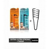 Fontenay Saç Pudra Toz Wax Matt Effect Ve Ultra Strong 20Gr + Mucizevi Şekil Tarak 3'Lü Set