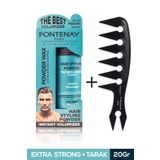 Fontenay Saç Şekillendirici Pudra Toz Wax Mat Effect Mavı 20GR + Geniş Aralıklı Wax Tarağı 2'li Set