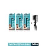 FONTENAY SAÇ ŞEKİLLENDİRİCİ PUDRA TOZ WAX MAT EFFECT MAVI 20GR X3 + ŞEKİL TARAĞI 4'LÜ SET