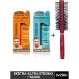 Fontenay Saç Şekillendirici Pudra Toz Wax Mat Effect ve Ultra Strong 20GR + 1018 Tarak'ı 3'lü Set