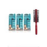 Fontenay Saç Şekillendirici Pudra Toz Wax Mat Effect X3 Profesyonel Saç Fırçası 1018 4'Lü Set