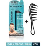 Fontenay Saç Şekillendirici Pudra Toz Wax Mat Etkili 20GR ve Şekil Tarağı 2'li Set