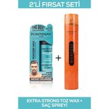 Fontenay Saç Şekillendirici Pudra Toz Wax Matt Effect Mavi 20gr + 400ml Saç Sprey 2'Li Set - 1