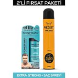 Fontenay Saç Şekillendirici Pudra Toz Wax Matt Effect Mavi 20GR + 400ML Saç Sprey 2'li Set 2