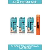 Fontenay Saç Şekillendirici Pudra Toz Wax Matt Effect Mavi 20gr X3 + 400ml Saç Sprey 4'Lü Set - 1