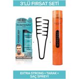Fontenay Saç Şekillendirici Pudra Toz Wax Matt Effect + Mucizevi Şekil Tarağı + Saç Sprey 3'Lü Set