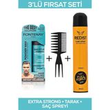 Fontenay Saç Şekillendirici Pudra Toz Wax Matt Effect + Şekil Tarağı + 400ML Saç Spreyi 3'lü Set 2