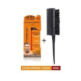 Fontenay Saç Şekillendirici Pudra Toz Wax Ultra Strong Turuncu 20gr + Profesyonel Topuz Fırçası Krepe 3043 2'li Set