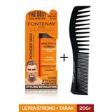 Fontenay Saç Şekillendirici Pudra Toz Wax Ultra Strong Turuncu 20GR + Şekil Tarak 2'li Set