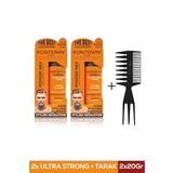 FONTENAY SAÇ ŞEKİLLENDİRİCİ PUDRA TOZ WAX ULTRA STRONG TURUNCU 20GR X2 + ŞEKİL TARAĞI 3'LÜ SET