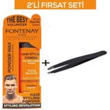 Fontenay Saç Şekillendirici Pudra Toz Wax Ultra Strong Turuncu + Cımbız NO:111 2'li Set