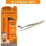 Fontenay Saç Şekillendirici Pudra Toz Wax Ultra Strong Turuncu + Cımbız No:114 2'Li Set