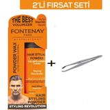 Fontenay Saç Şekillendirici Pudra Toz Wax Ultra Strong Turuncu + Cımbız NO:209 2'li Set