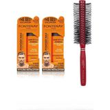 Fontenay Saç Şekillendirici Pudra Toz Wax Ultra Strong X2 Profesyonel Saç Fırçası 1018 3'lü S - Çok Renkli - Genel