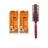Fontenay Saç Şekillendirici Pudra Toz Wax Ultra Strong X2 Profesyonel Saç Fırçası 1018 3'Lü Set