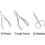 Fontenay Solingen Protez Tırnak & Manikür 3'lü Metal Set - Tırnak Pensi, Et Pensi, Et Makası