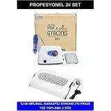Fontenay Strong 210 Freze Makinesi + 3 Fanlı Toz Toplama Seti, Protez Tırnak, Renkli