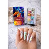 Fontenay Tırnak Katı Sulu Boya, Shimmer Solid Watercolor Galaxy 12 Renk