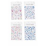 Fontenay Tırnak Sticker Protez Tırnak Kalıcı Oje Süsleme, Nail Art Sticker Set 4 Adet Renkli